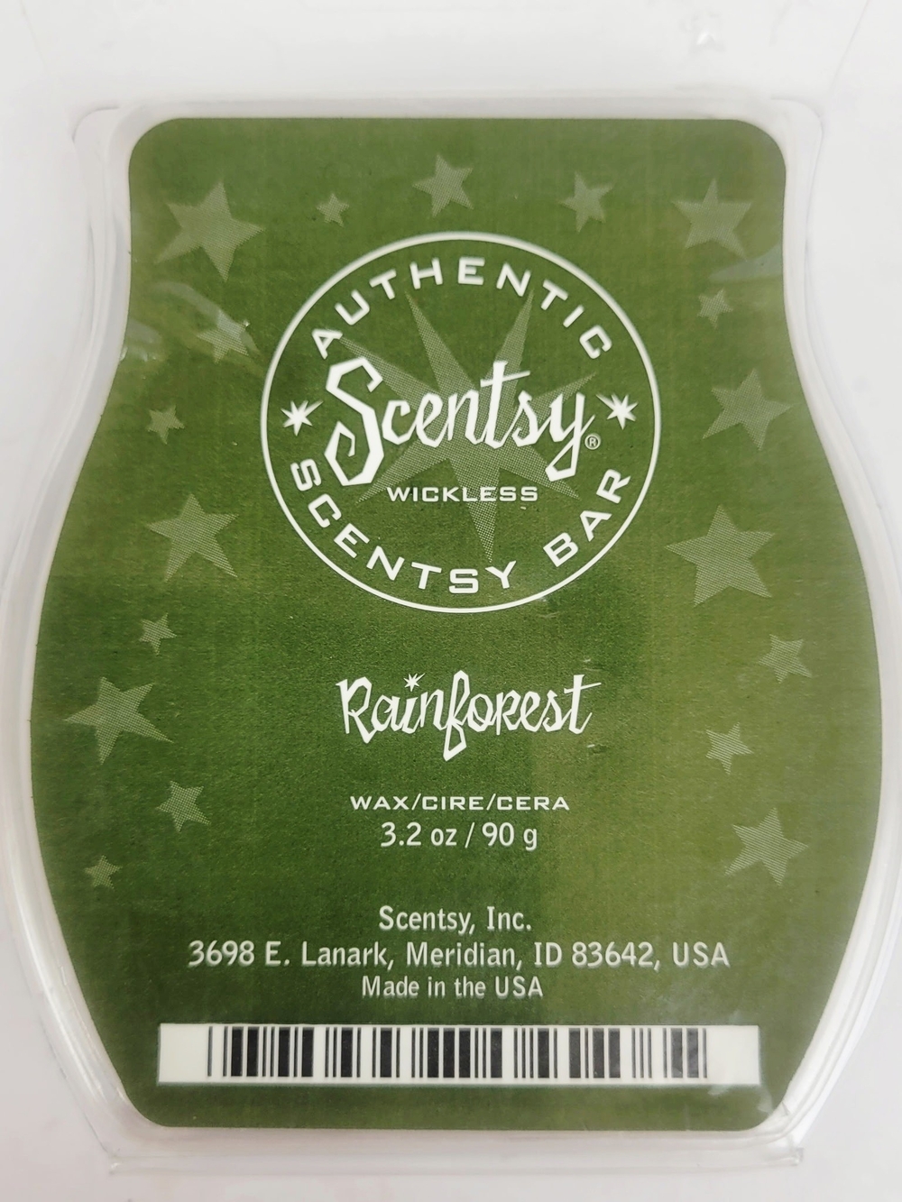 Scentsy Rainforest Wickless Wax Bar - Green